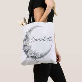 Florale Hemel Persoonlijke Maan Godin Naam Tote Bag