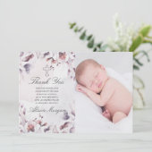 florale herfst floral baptisme bedankt voor je kaa kaart (Staand voorkant)