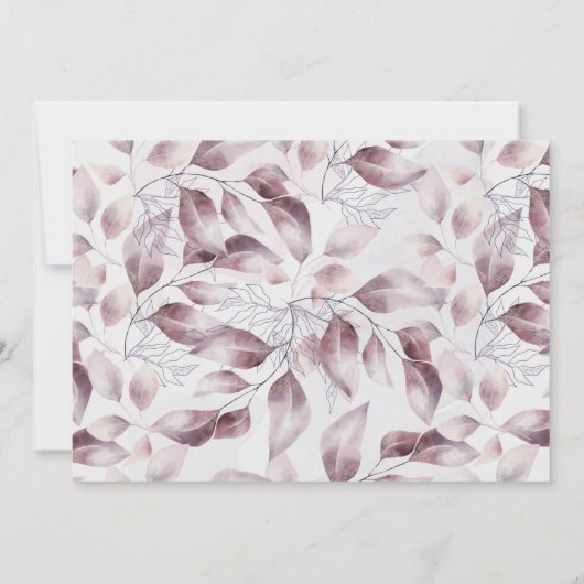 florale herfst floral baptisme bedankt voor je kaa kaart (Achterkant)