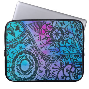 Florale hippie-printerhoes van Megaflora Laptop Sleeve