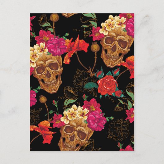 florale huid briefkaart (Voorkant)