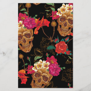 florale huid briefpapier