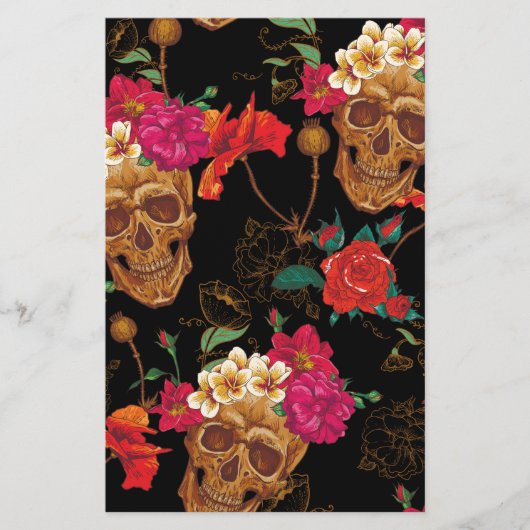 florale huid briefpapier (Voorkant)