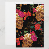 florale huid briefpapier (Voorkant / Achterkant)