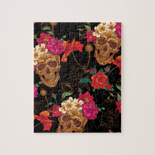 florale huid legpuzzel (Verticaal)