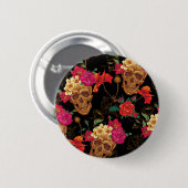 florale huid ronde button 5,7 cm (Voorkant /achterkant)