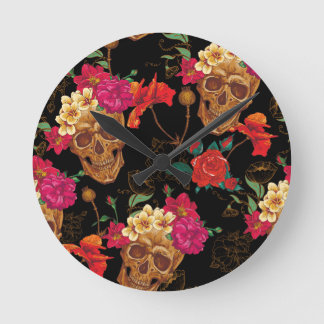 florale huid ronde klok
