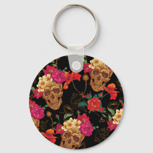 florale huid sleutelhanger
