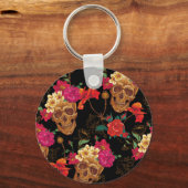florale huid sleutelhanger (Voorkant)