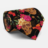 florale huid stropdas (Opgerold)