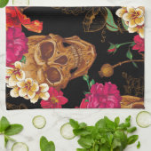 florale huid theedoek (Gevouwen)