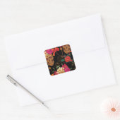 florale huid vierkante sticker (Envelop)