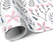  florale illustratie die botanisch valt cadeaupapier (Rol Hoek)