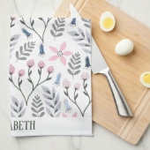  florale illustratie die botanisch valt theedoek (Quarter Fold)