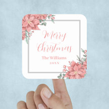 Florale Illustratie Prettig Kerstfeest Maatwerk