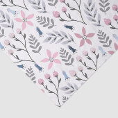 Florale illustratie valt af tissuepapier (Detail)