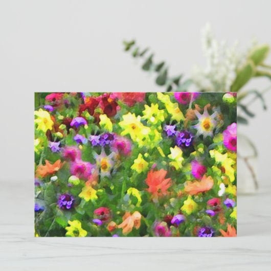 Florale indrukken Uitnodiging tot zomerzonde (Staand voorkant)