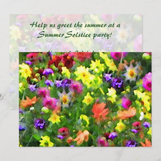 Florale indrukken Uitnodiging tot zomerzonde (Voorkant / Achterkant)