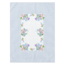  florale, ingecheckte &stippen tablecloth 52"x70" tafelkleed