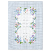  florale, ingecheckte &stippen tablecloth 60"x84"