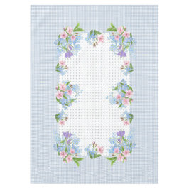  florale, ingecheckte &stippen tablecloth 60"x84" tafelkleed