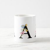 Florale Initiaal Monogram A Mok (Center)