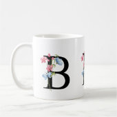 Florale Initiaal Monogram B Mok (Links)