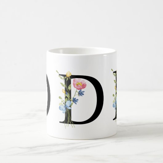 Florale Initiaal Monogram D Mok (Center)