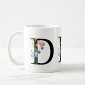 Florale Initiaal Monogram D Mok (Links)