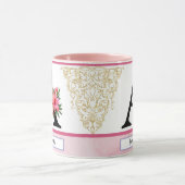 Florale Initialen Mok – Letter A Monogram | Person (Midden)