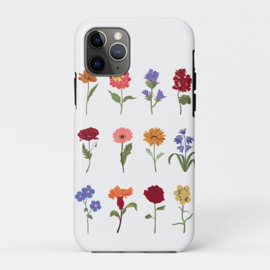 Florale iPhone 11 Pro Hoes| Gepersonaliseerde tele Case-Mate iPhone Case (Achterkant)