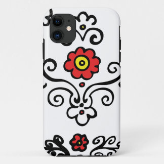 Florale iPhone rode bloem iPhone 11 Hoesje