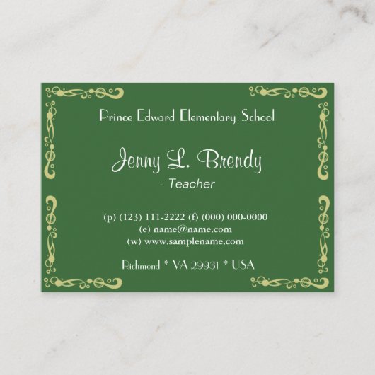  florale Iris van Vincent van Gogh Visitekaartje (Voorkant)