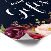 Florale Kaarten van de Bourgogne Poster (Hoek)