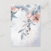 Florale kalligrafie — Dusty Blue ID771 Informatiekaartje (Achterkant)