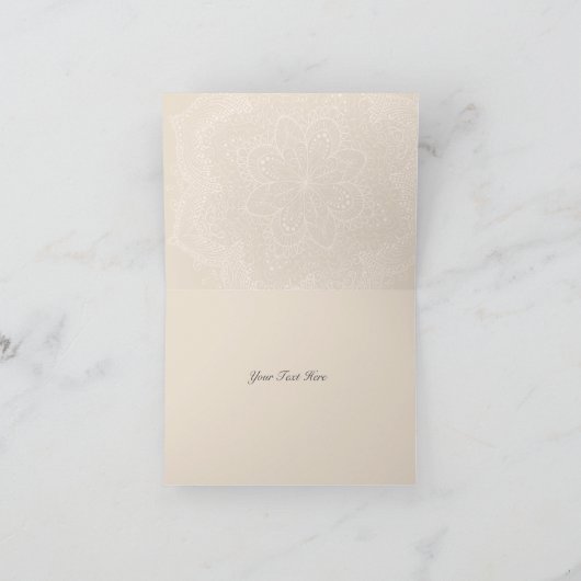 Florale Kant | Crème Bedankkaart (Binnen)