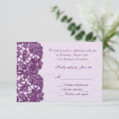  florale kant paars RSVP (Staand voorkant)