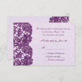  florale kant paars RSVP (Voorkant / Achterkant)