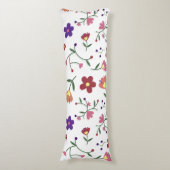 Florale Klasse A Katoenen Lichaamskussen  (Voorkant Verticaal)