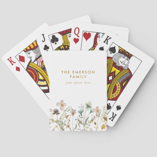 Florale Klassieke Speelkaarten (Achterkant)