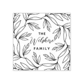 Florale knoppen laten hand getrokken met de naam v rubberstempel (Afrduk)