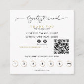 *~* Florale koffie om te gaan Espresso QR Rewards Klantenkaartje (Voorkant)