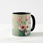 Florale koffiemok mok (Voorkant rechts)