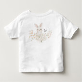 Florale Konijn Kids T-shirt (Achterkant)