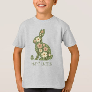 Florale Konijn & Natuur Eieren – Grappige Pasen Sf T-shirt