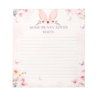 Florale Konijn Notitieblok