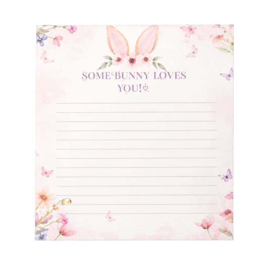 Florale Konijn Notitieblok (Voorkant)