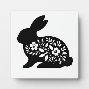 Florale Konijn Sjabloon Mok – Cute Bunny Coffee Fotoplaat