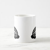 Florale Konijn Sjabloon Mok – Cute Bunny Koffie (Center)