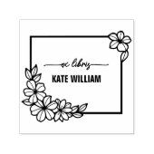 Florale krans Aangepaste ex libris Zelfinktende Stempel (Design)